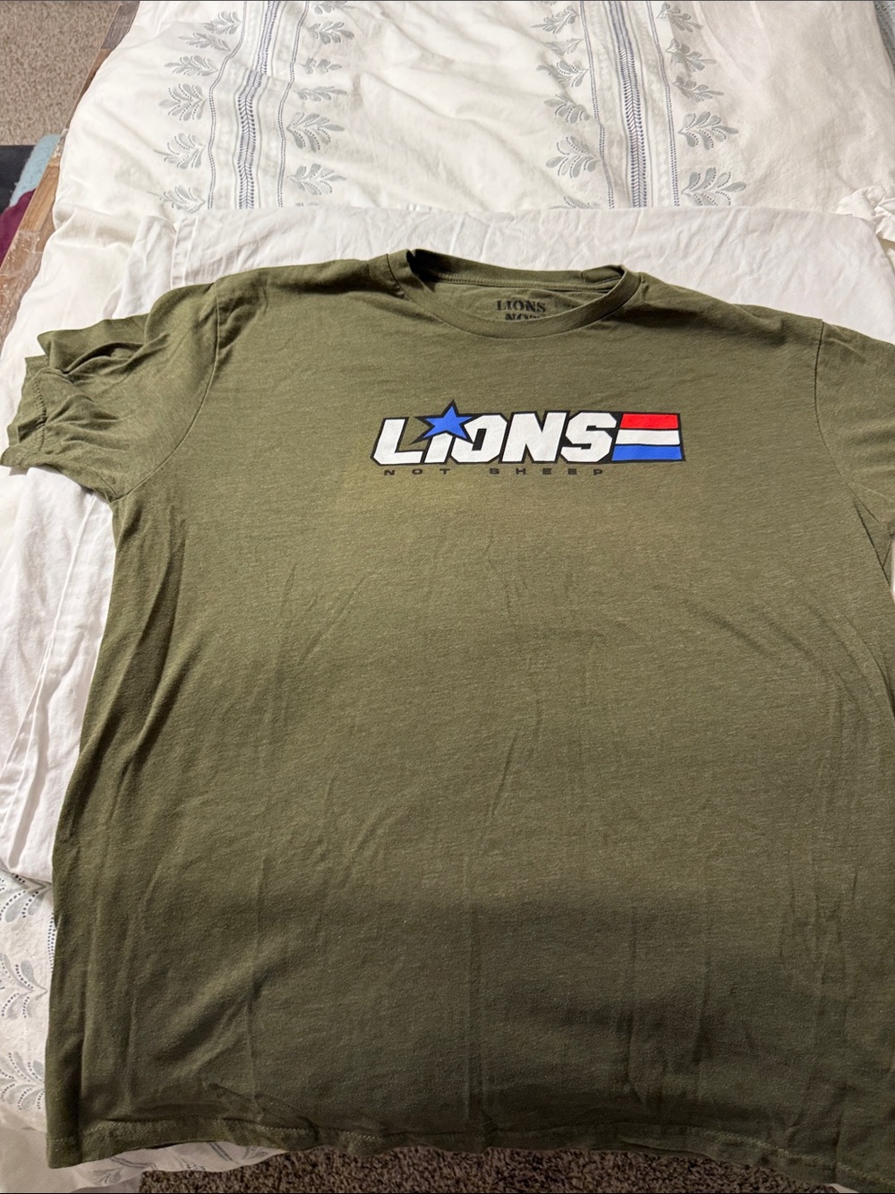 Olive Green Graphic Short Sleeve Tee